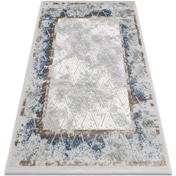 Rugsx Rugsx  Tepisi Tepih AKRIL VALS 1738 Okvir, dijamant Siva 80x100 cm  Rugsx