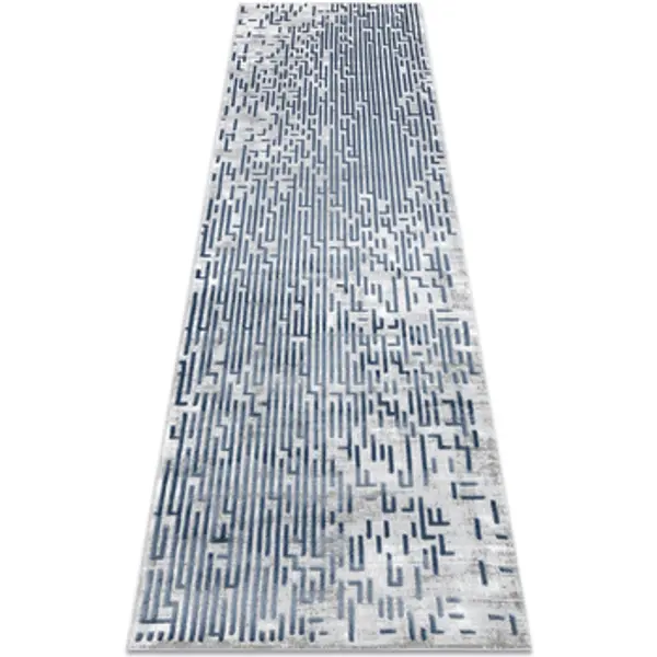 Rugsx Rugsx  Tepisi Tepih AKRIL VALS 3943 Istrošeno labirint Siva 80x300 cm  Rugsx
