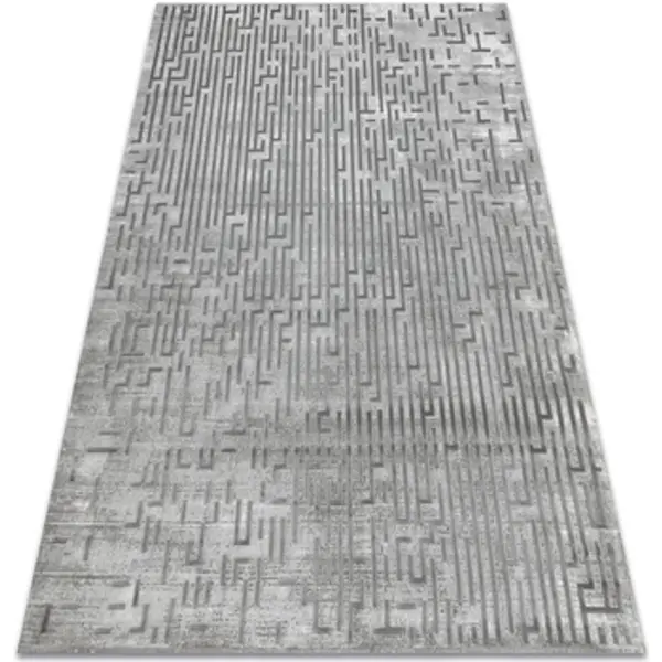 Rugsx Rugsx  Tepisi Tepih AKRIL VALS 3943 Istrošeno labirint Siva 80x300 cm  Rugsx