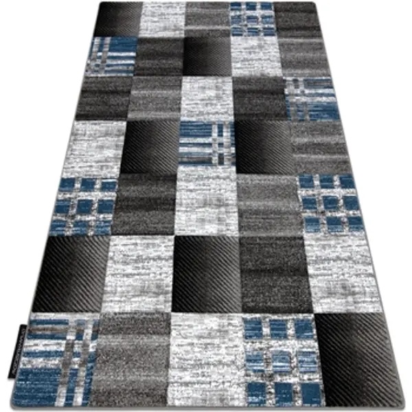 Rugsx Rugsx  Tepisi Tepih ALTER Siena Kvadrati rešetka plava 80x150 cm  Rugsx
