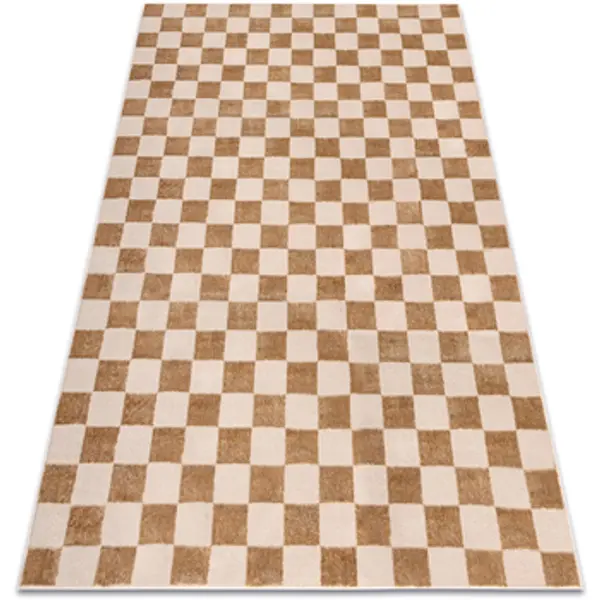 Rugsx Rugsx  Tepisi Tepih AURA EB112 bež - šahovska ploča, 160x220 cm  Rugsx