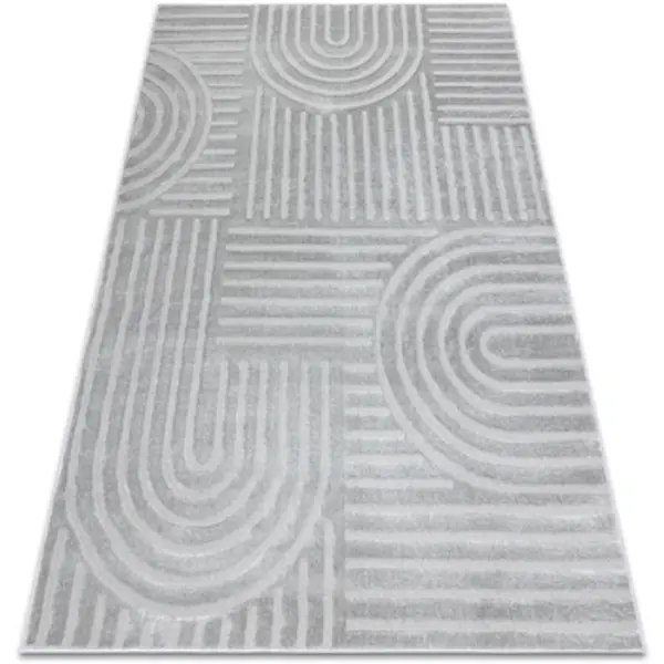 Rugsx Rugsx  Tepisi Tepih BALANCE 1918 siva - Geometrijski, struktural 200x290 cm  Rugsx