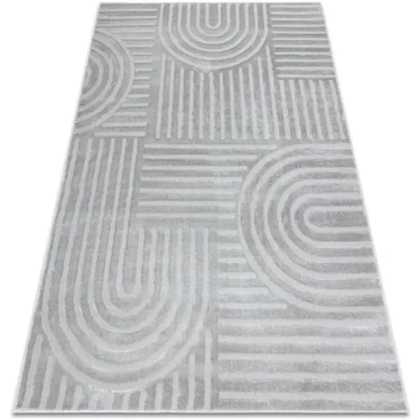 Rugsx Rugsx  Tepisi Tepih BALANCE 1918 siva - Geometrijski, struktural 80x150 cm  Rugsx