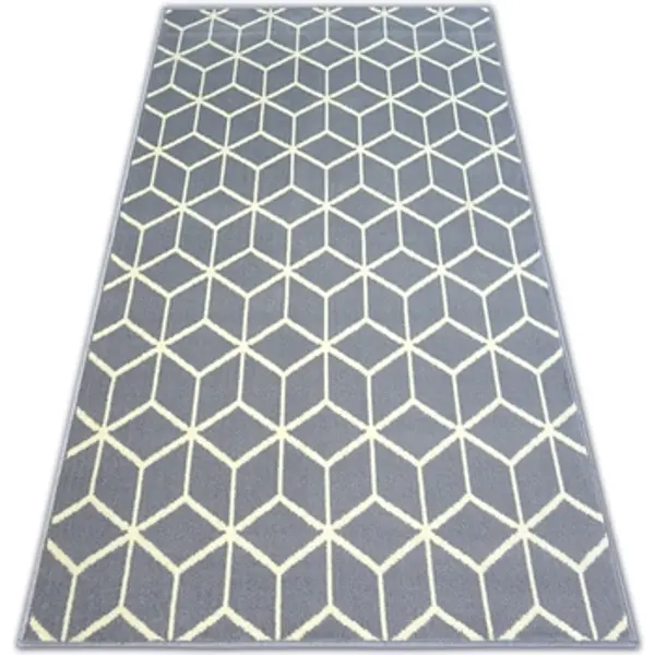 Rugsx Rugsx  Tepisi Tepih BCF BASE CUBE 3956 KVADRATY Siva 185x270 cm  Rugsx