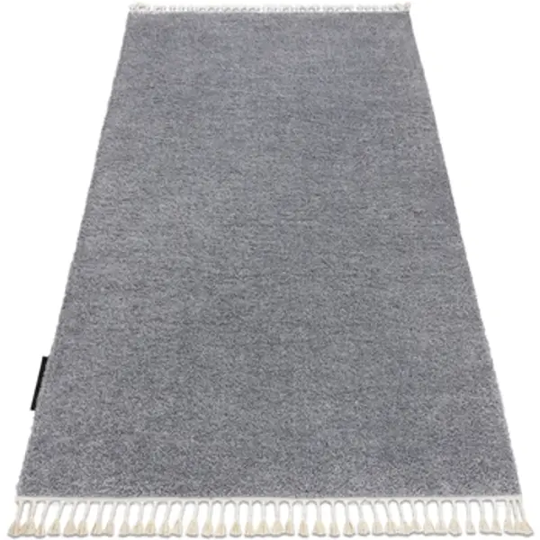 Rugsx Rugsx  Tepisi Tepih BERBER 9000 svijetla Siva rese Berberski 120x170 cm  Rugsx
