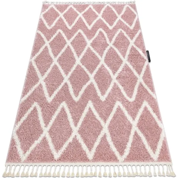 Rugsx Rugsx  Tepisi Tepih BERBER BENI ružičasta rese Berberski marok 180x270 cm  Rugsx