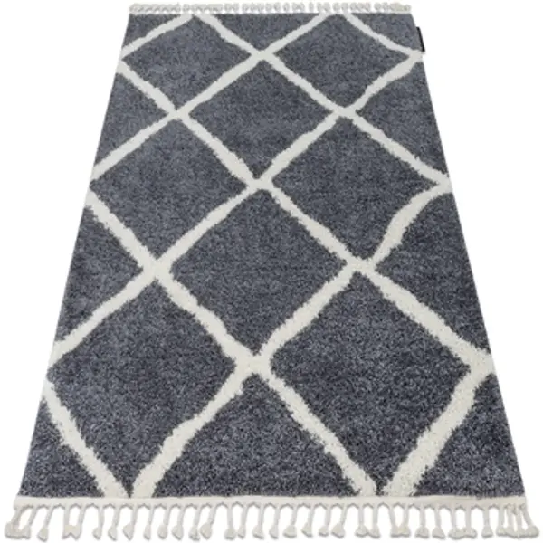 Rugsx Rugsx  Tepisi Tepih BERBER CROSS B5950 Siva / Bijela 160x220 cm  Rugsx