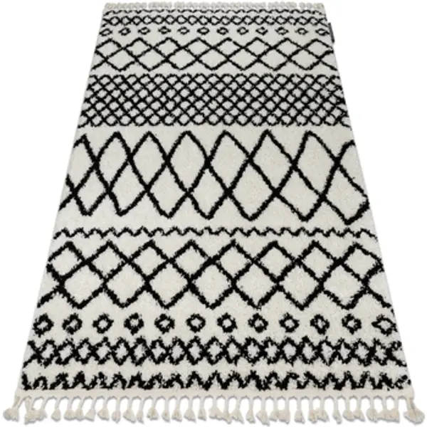Rugsx Rugsx  Tepisi Tepih BERBER SAFI N9040 Bijela / crno 240x330 cm  Rugsx