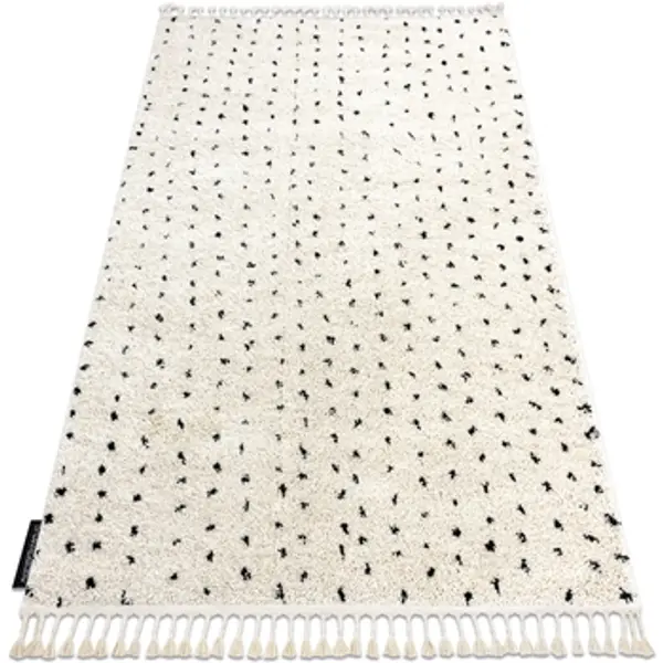 Rugsx Rugsx  Tepisi Tepih BERBER SYLA B752 točkice krem rese 160x220 cm  Rugsx