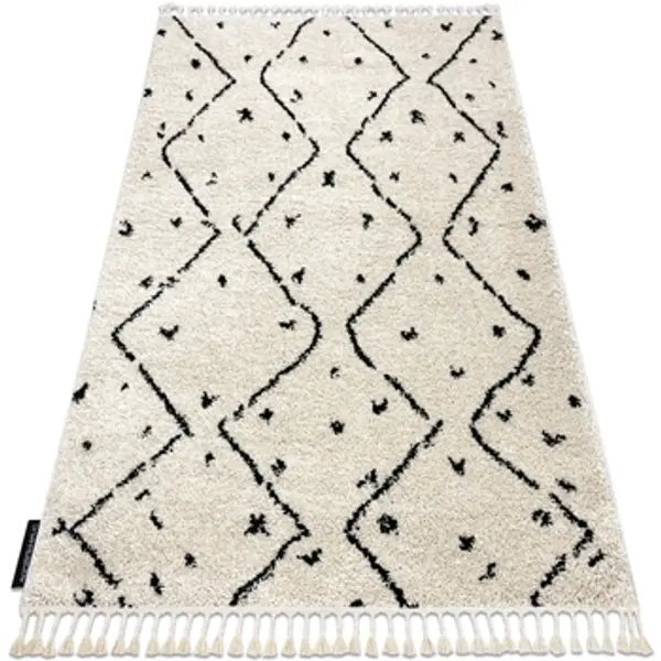 Rugsx Rugsx  Tepisi Tepih BERBER TETUAN B751 cik-cak krem rese 180x270 cm  Rugsx