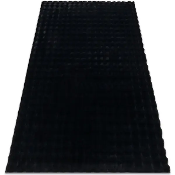 Rugsx Rugsx  Tepisi Tepih BUBBLE crni 25 IMITACIJA ZEČJEG KRZNA 140x190 cm  Rugsx
