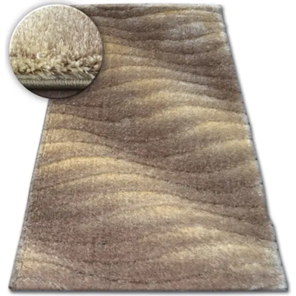 Rugsx Rugsx  Tepisi Tepih čupavi SPACE 3D B222 svijetlosmeđa 80x150 cm  Rugsx
