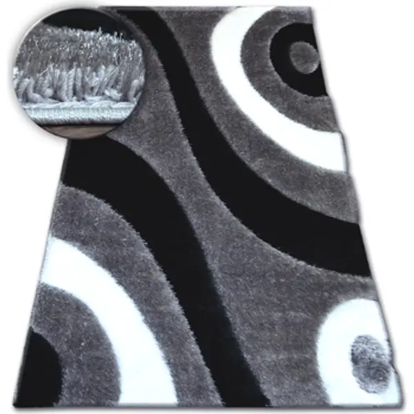 Rugsx Rugsx  Tepisi Tepih čupavi SPACE 3D B314 Siva 80x150 cm  Rugsx