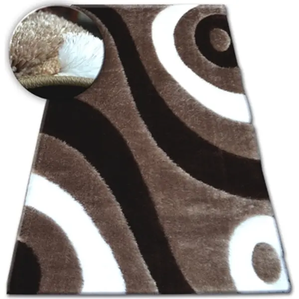 Rugsx Rugsx  Tepisi Tepih čupavi SPACE 3D B314 svijetlosmeđa 80x150 cm  Rugsx