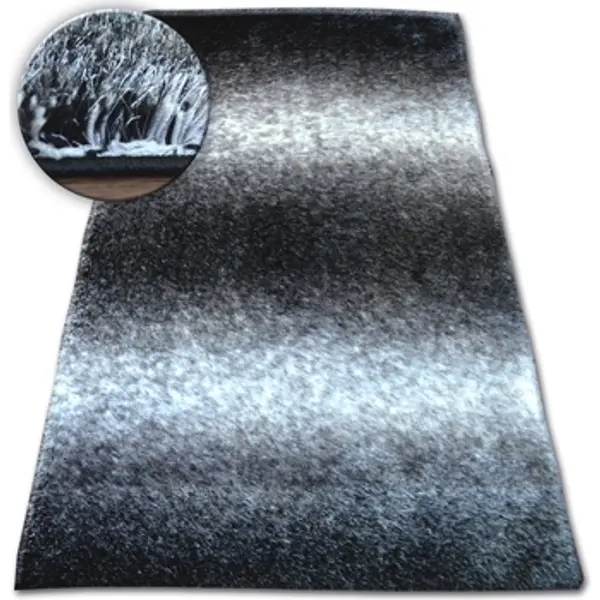 Rugsx Rugsx  Tepisi Tepih čupavi SPACE 3D B315 crno/Siva 80x150 cm  Rugsx