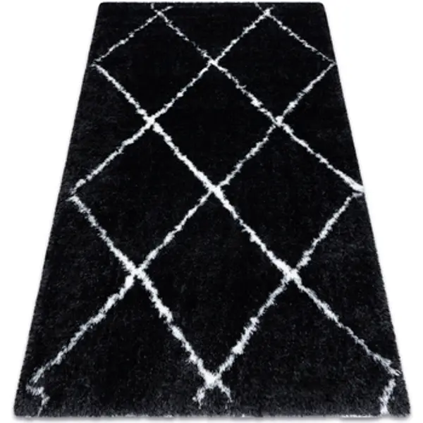 Rugsx Rugsx  Tepisi Tepih FLUFFY 2373 shaggy rešetka antracit / 160x220 cm  Rugsx