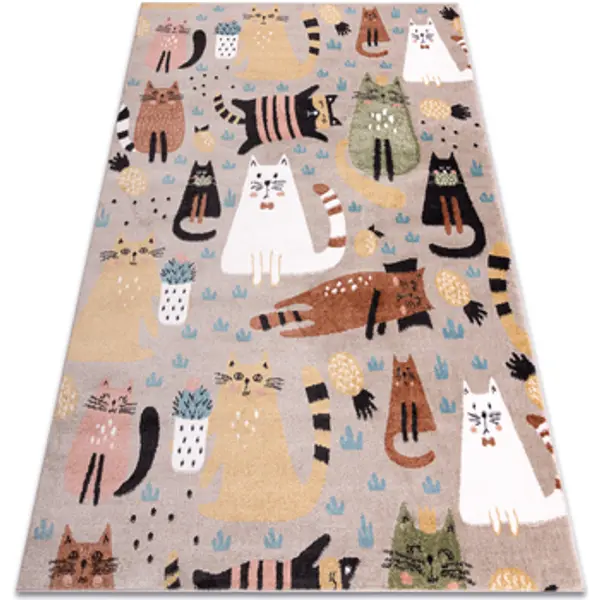 Rugsx Rugsx  Tepisi Tepih FUN Kittens za djecu, mačke bež 180x270 cm  Rugsx