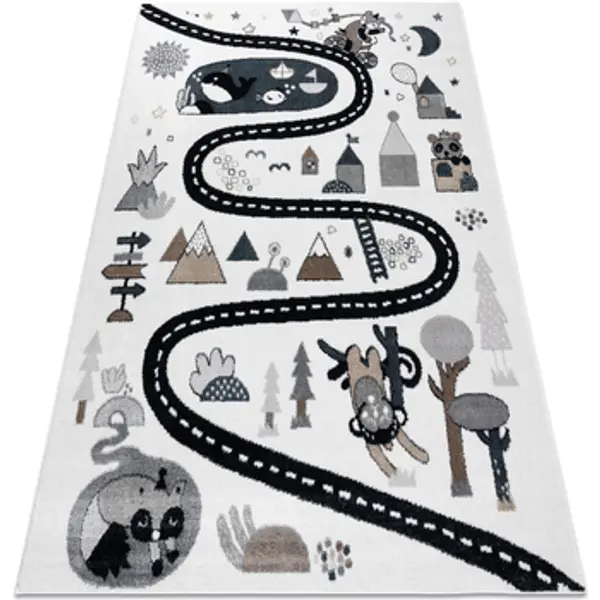 Rugsx Rugsx  Tepisi Tepih FUN Route za djecu, ulica, Životinje 120x170 cm  Rugsx
