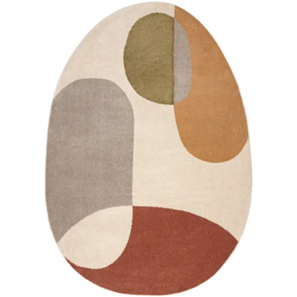 Rugsx Rugsx  Tepisi Tepih FUSION 5706 krem / terakota Shape 200x290 cm  Rugsx