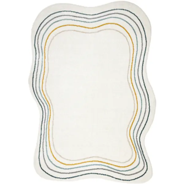 Rugsx Rugsx  Tepisi Tepih FUSION 5707 bijela / tamnozelena Shape 160x220 cm  Rugsx