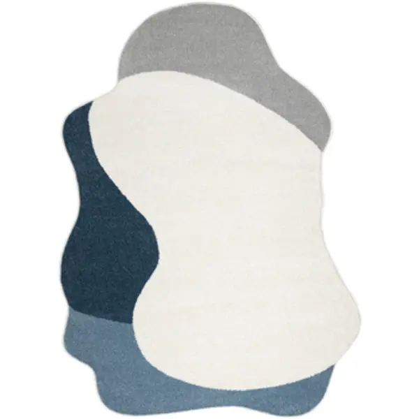 Rugsx Rugsx  Tepisi Tepih FUSION 5710 bijelo / tamnoplava Shape 160x220 cm  Rugsx
