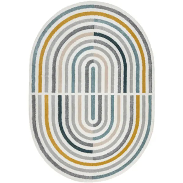 Rugsx Rugsx  Tepisi Tepih FUSION 5711 bijela / tamnozelena Shape 160x220 cm  Rugsx