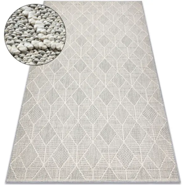 Rugsx Rugsx  Tepisi Tepih JERSEY 19231 sivi - Geometrijski strukturaln 180x270 cm  Rugsx