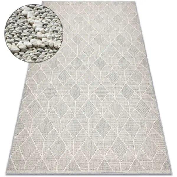 Rugsx Rugsx  Tepisi Tepih JERSEY 19231 sivi - Geometrijski strukturaln 240x330 cm  Rugsx