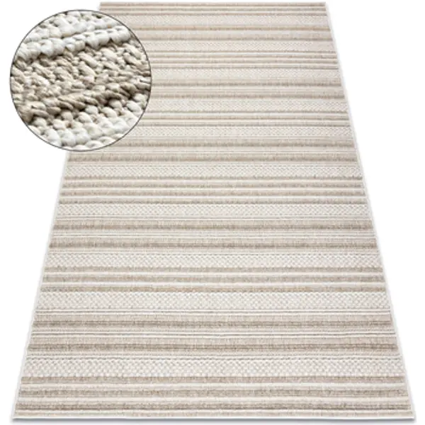 Rugsx Rugsx  Tepisi Tepih JERSEY 19233 bež - Linije, strukturalni, 120x170 cm  Rugsx