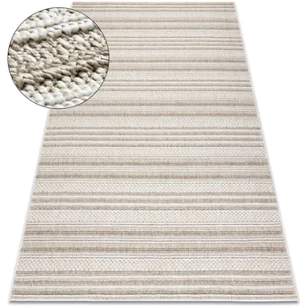 Rugsx Rugsx  Tepisi Tepih JERSEY 19233 bež - Linije, strukturalni, 60x100 cm  Rugsx