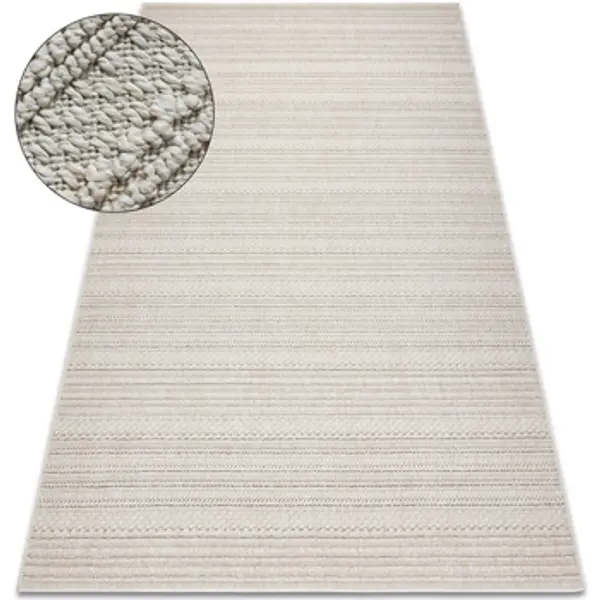 Rugsx Rugsx  Tepisi Tepih JERSEY 19233 krem - Linije, strukturalni, 160x220 cm  Rugsx