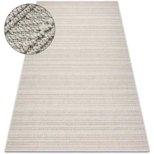 Rugsx Rugsx  Tepisi Tepih JERSEY 19233 krem - Linije, strukturalni, 180x270 cm  Rugsx