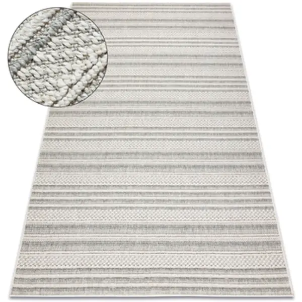 Rugsx Rugsx  Tepisi Tepih JERSEY 19233 sivi - Linije, strukturalni, 80x150 cm  Rugsx