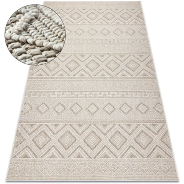 Rugsx Rugsx  Tepisi Tepih JERSEY 19234 bež - Rombovi, strukturalni, 80x150 cm  Rugsx