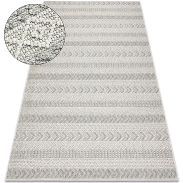 Rugsx Rugsx  Tepisi Tepih JERSEY 19243 sivi - riblja kost, 80x150 cm  Rugsx