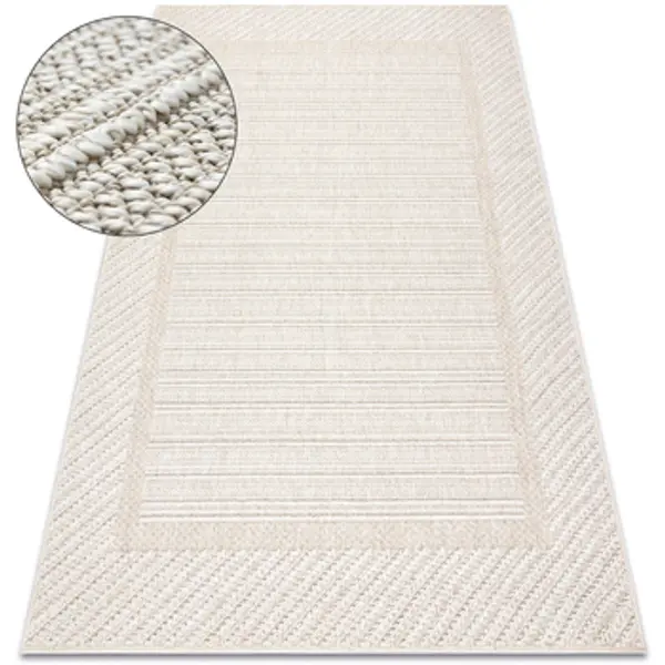 Rugsx Rugsx  Tepisi Tepih JERSEY 19261 bež - Okvir, strukturalni, 180x270 cm  Rugsx