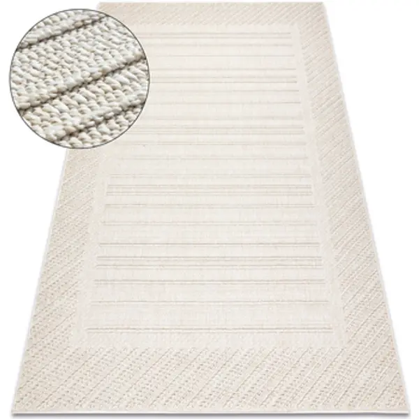 Rugsx Rugsx  Tepisi Tepih JERSEY 19261 krem - Okvir, strukturalni, 120x170 cm  Rugsx