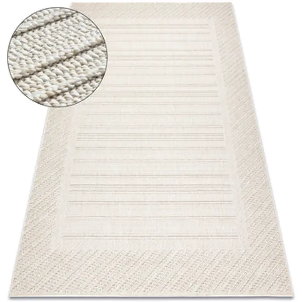 Rugsx Rugsx  Tepisi Tepih JERSEY 19261 krem - Okvir, strukturalni, 180x270 cm  Rugsx