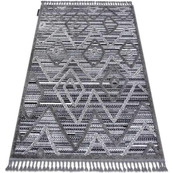 Rugsx Rugsx  Tepisi Tepih MAROC P657 Dijamant CIK-CAK, etnički crno 140x190 cm  Rugsx