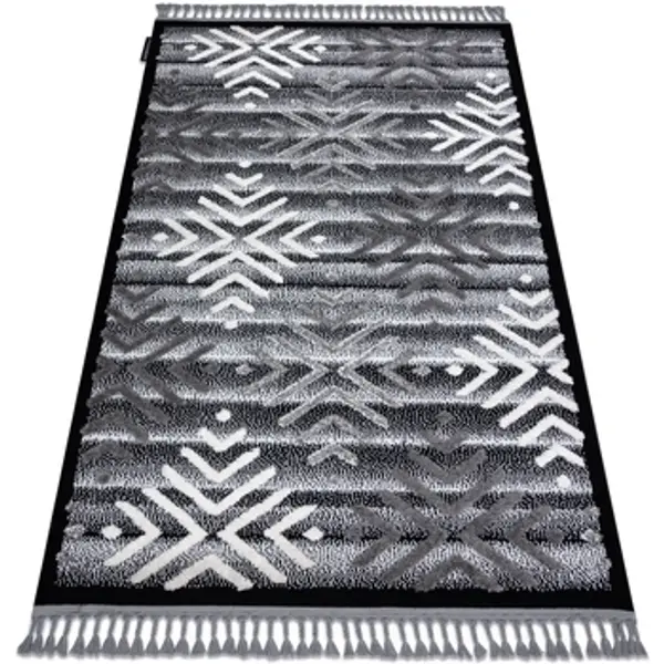Rugsx Rugsx  Tepisi Tepih MAROC P658 Pahuljice crno / Siva 180x270 cm  Rugsx