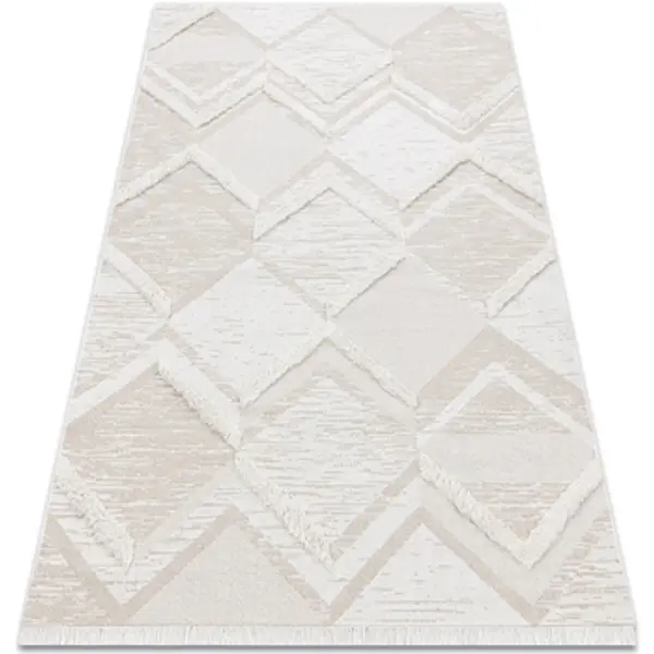 Rugsx Rugsx  Tepisi Tepih MOROC 22314 rombovi, cik-cak, boho Ekološki 155x220 cm  Rugsx