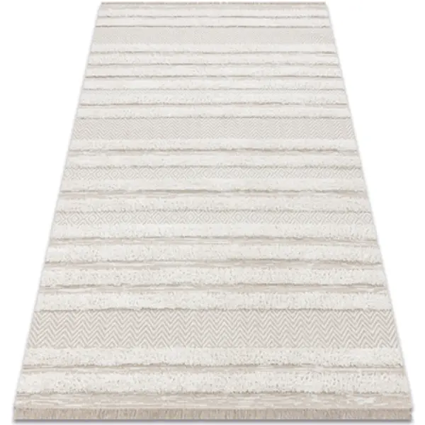 Rugsx Rugsx  Tepisi Tepih MOROC 22329 cik-cak, linije boho Ekološki, 155x220 cm  Rugsx