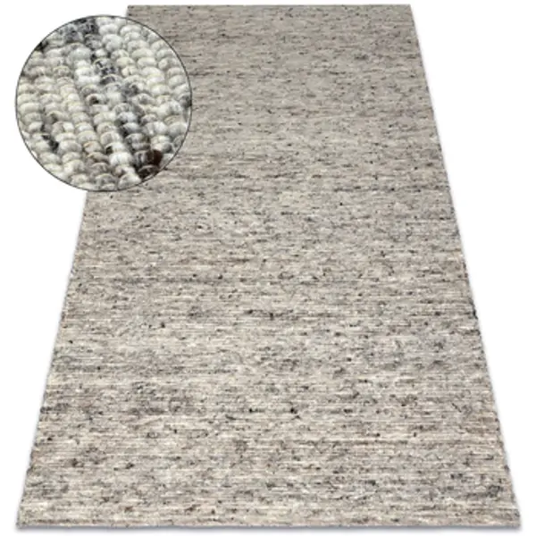 Rugsx Rugsx  Tepisi Tepih NEPAL 2100 prirodno siva - vuneni, 60x100 cm  Rugsx