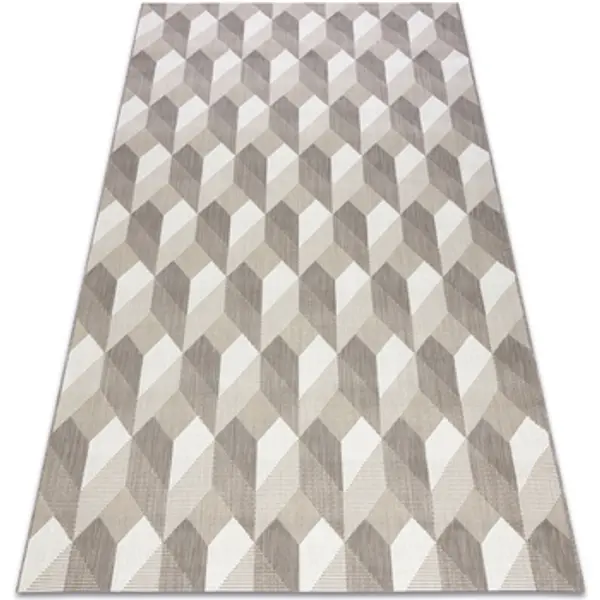 Rugsx Rugsx  Tepisi Tepih NIZ SISAL FLAT 48624/686 KOCKE 3D 160x230 cm  Rugsx
