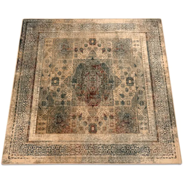 Rugsx Rugsx  Tepisi Tepih OMEGA MAMLUK Kvadrat Rozeta berba krem 200x200 cm  Rugsx