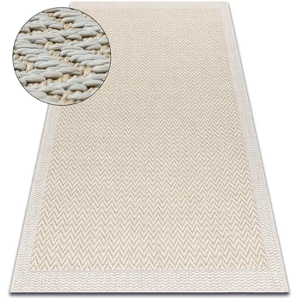 Rugsx Rugsx  Tepisi Tepih ORIGI 3726 krem - Zigzag ravno 155x220 cm  Rugsx