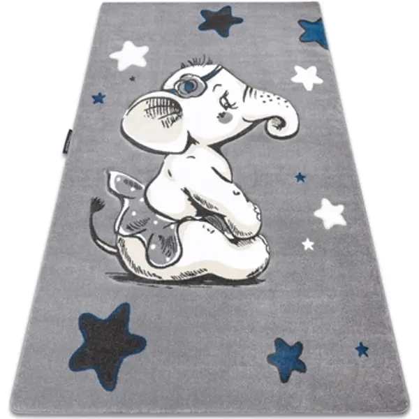 Rugsx Rugsx  Tepisi Tepih PETIT ELEPHANT UHO ZVIJEZDICE Siva 180x270 cm  Rugsx