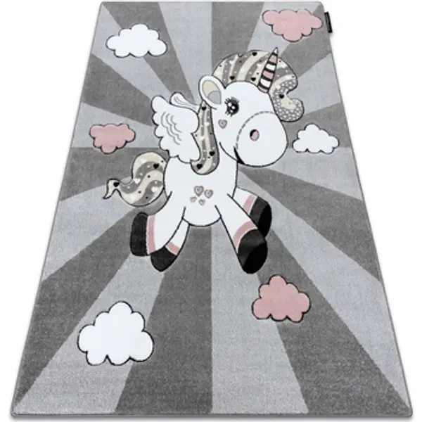 Rugsx Rugsx  Tepisi Tepih PETIT UNICORN JEDNOROG Siva 80x150 cm  Rugsx