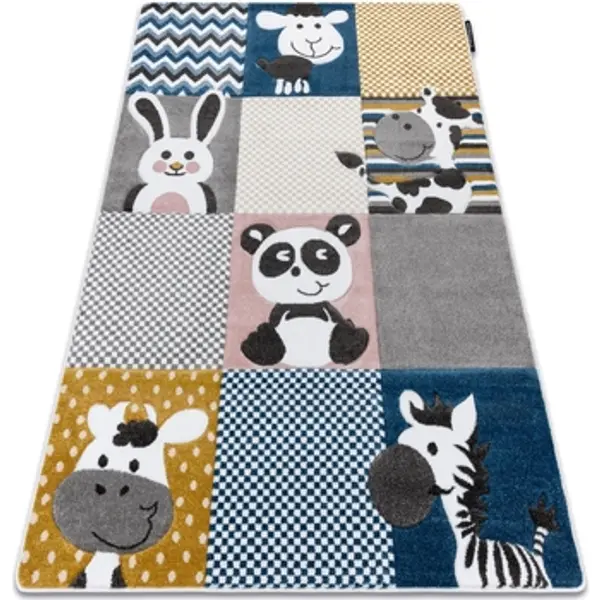 Rugsx Rugsx  Tepisi Tepih PETIT ZOO ŽIVOTINJE krem / Siva 120x170 cm  Rugsx