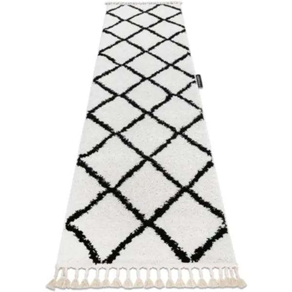 Rugsx Rugsx  Tepisi Tepih, Pločnik BERBER CROSS Bijela - u 70x200 cm  Rugsx